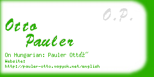 otto pauler business card